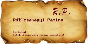 Rózsahegyi Pamina névjegykártya